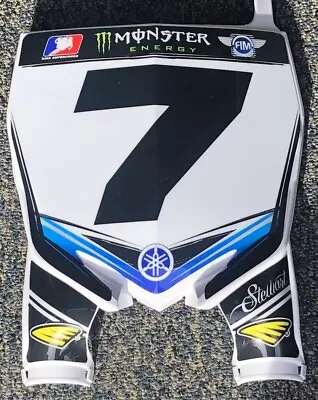 James Bubba Stewart #7 Yamaha JGR Replica Front Number Plate - Unsigned • $65
