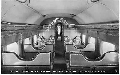 £3.50 • Buy Early B/W RP POSTCARD - Aft Cabin Of Imperial Airways Heracles Class Plane
