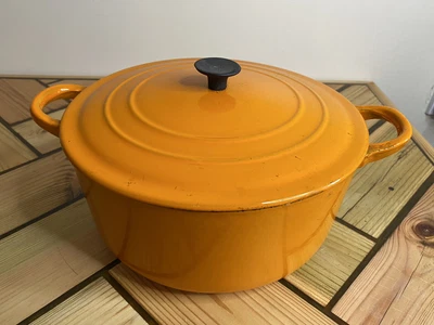 £29.99 • Buy Genuine Le Creuset Burnt Orange Size D 22cm Casserole Cast Iron Enamel Pot Dish