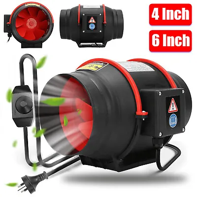 4inch 6inch Silent Inline Fan Hydroponic Exhaust Vent Industrial Extractor Duct  • $68.98