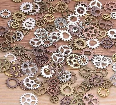 60pcs 8-15mm Small Size Mix Alloy Mechanical Steampunk Cogs & Gears • £6.66