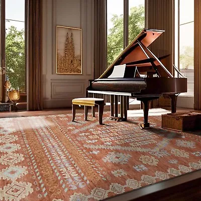 LoomBloom Muted Turkish Oushak Hand Knotted Wool Area Rug Terracotta 8'1  X 10' • $799.99