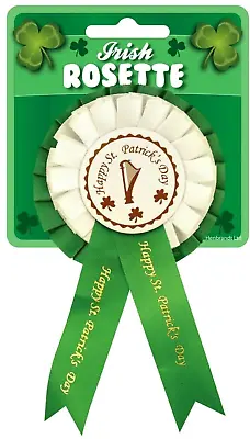 £2.99 • Buy Irish St Patrick's Day Rosette Badge Saint Paddy's Ireland Shamrock Dress Up