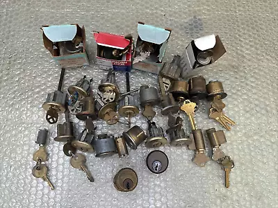 Used Mortise Cylinder Parts Lot ~ Locksmith Special ~ Various Brands • $85