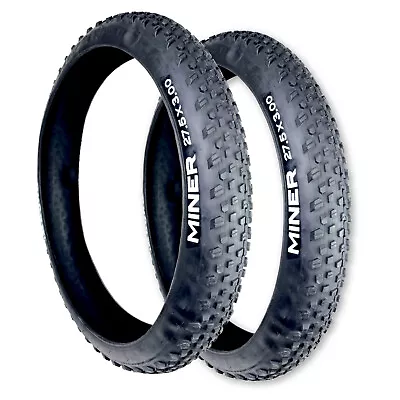 Two Duro Miner 27.5x3.0 Mountain Bike Tires FB Traction Fast Rolling • $114.99