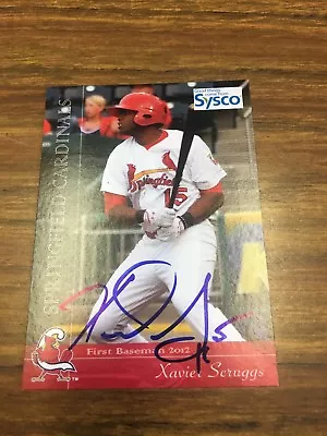 Springfield Cardinals Xavier Scruggs Autograph Signed Auto Card • $5