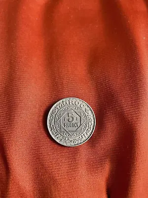 Moroccan 5 Francs Coin 1370 1951 Y# 48 Morocco Mohammed V Empire Cherifien Five • $12