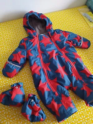 Mini Boden Star Snowsuit. All In One Suit.  0-3 Months. Immaculate. Baby Boden • £10.99