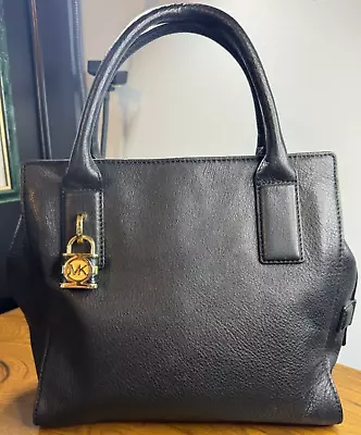 MICHAEL KORS Black Soft Pebbled Leather Multi Pocket SATCHEL HANDBAG - XPO • $48.88