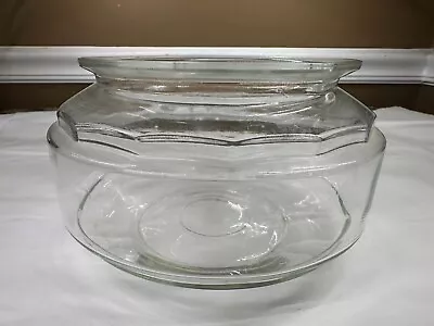 Vtg Large Mid Century  8  Glass Fishbowl Turtle Terrarium 1960s? Fish Bowl • $28