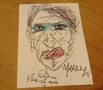 Marilyn Manson RARE Artwork Sketch By Metal Matt • $12.43