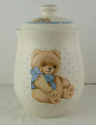 Tienshan Stoneware Little Teddy Bear Cookie Jar / 10  Canister • $18.14