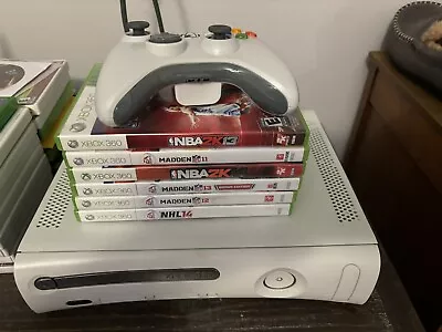 Microsoft Xbox 360 Pro 20GB Console - Matte White With Sports Games • $90