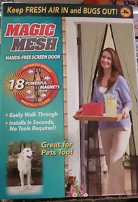 Screen Door Magic Mesh Hands Free Magnetic 83  X 20   Ea Side Black. BRAND NEW . • $4.95