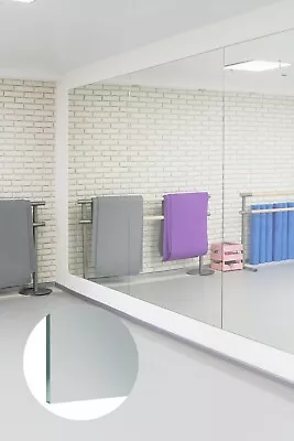 £149.99 • Buy Large Gym Mirror Glass Sheets Polished Edges 4mm Thick 6ft-8ft X 3ft-4ft