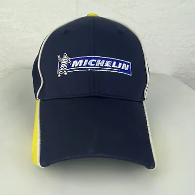Michelin Tires Baseball Hat Cap Blue Yellow Embroidered Logo Adult *Read • $11.75