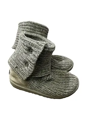 Ugg Australia Cardy Classic Knit Tall Sweater Convertible Boots Big Kids Size 4 • $14.99
