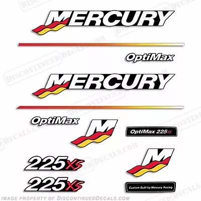 Fits Mercury 225xs Optimax Racing Outboard Engine Decal Kit 2003 - 2004 Decals • $104.95