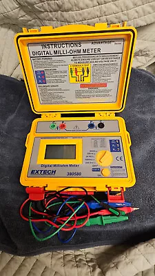 Extech 380580 Milliohm Meter Battery Powered Great Condition • $380