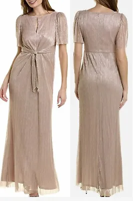 Adrianna Papell Stardust Pleated Mother Of The Bride/Groom Mermaid Gown Size 12 • $88