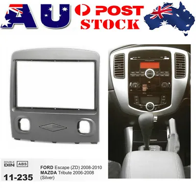 Car Radio Fascia Frame 2 Din Dash Trim Plate Silver For Ford Escape 2006-2012 • $47.99