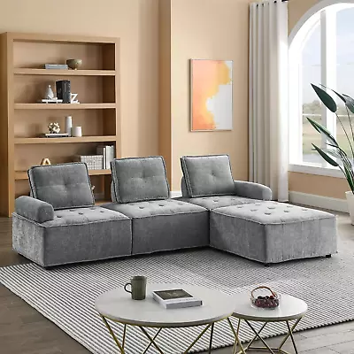 Oversized Sectional Sofa 4 Seat Modular Sofa&Couch Ottomans • $486.08
