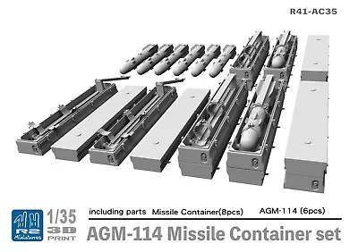 1/35 AGM-11 Hellfire Missile Container Set/ R41-AC35 By R2 Miniatures • $48