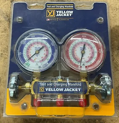 Yellow Jacket 42001 Series 41 Manifold 3-1/8  Gauges - R-22 / 404A / 410A 117215 • $99.99