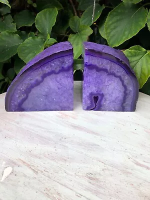 £49.99 • Buy Agate Bookends  2.2 KGs  Genuine 100%