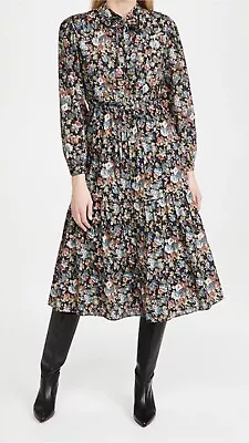 NWT La Vie Rebecca Taylor Sz Medium Long Sleeve Petit Zinnia Dress $375 • $65.69