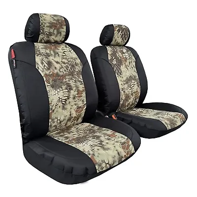 For Chevy Silverado 3500 2007-on Car Front Seat Covers Black Python Camo Canvas • $60.15