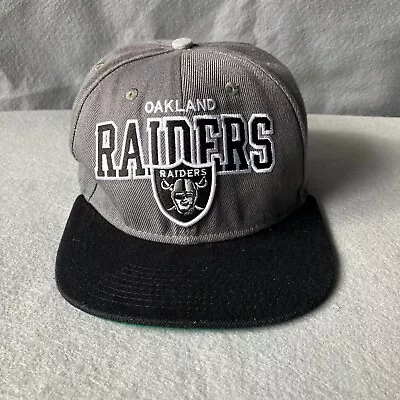Oakland Raiders Hat Mens Snapback Gray Black Mitchell Ness Vintage Collection • $29.97