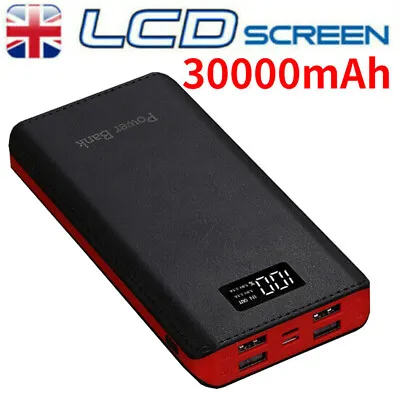 30000mAh Power Bank Portable Fast Charger Battery Pack 2 USB For Mobile Phone • £10.49