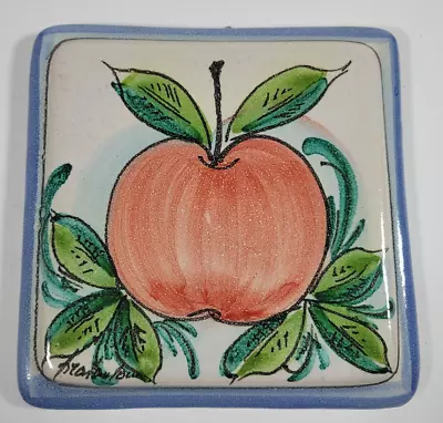 Handpainted Italian Tile Wall Plaque Trivet Terra Cotta Fratantoni Vietri 6.5  • $13.96