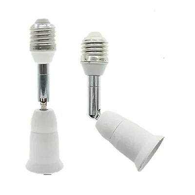 $7.73 • Buy E26/E27 Light Socket Extender 4.5 Inch Extension Adjustable Vertical 90°Hor