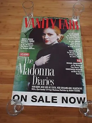 1996 MADONNA Vanity Fair Advertising Promo POSTER 28X19 Mario Testino EVITA • $200