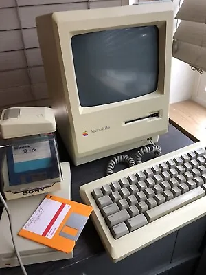 Vintage Apple Macintosh Plus Computer M0001A - KEYBOARD MOUSE + READ LISTING!! • $300