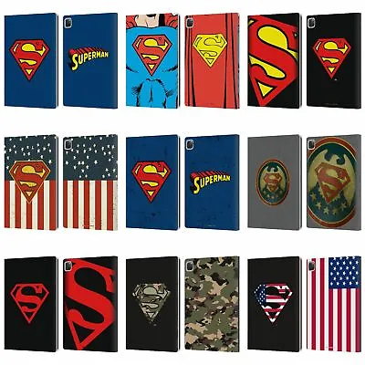 £24.95 • Buy OFFICIAL SUPERMAN DC COMICS LOGOS LEATHER BOOK WALLET CASE COVER FOR APPLE IPAD