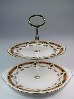 COLCLOUGH BONE CHINA 2-Tier Cake Stand Countess Pattern • £13.99