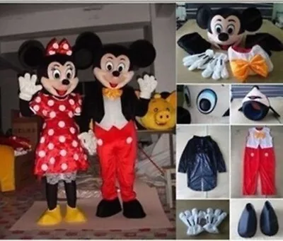 New Adult Mickey And Minnie Mouse Mascot Costume Party Clothing Fancy Dress • $72.99