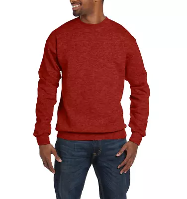 Brand New Men's Hanes Ecosmart Crewneck Premium Fleece Red Pepper  Sweatshirt XL • $11