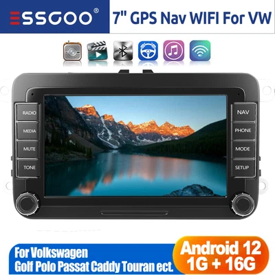 £84.99 • Buy 7  Android 12 Car Stereo Radio GPS Sat Nav RDS Head Unit For VW GOLF 5 6 Passat