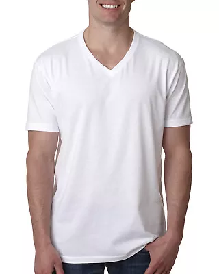 $6.52 • Buy Next Level Men's Premium CVC V-Neck Soft S-XL T-Shirt R-6240