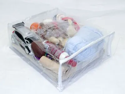 10-Pack Clear Vinyl Zippered Sweater Clothing Storage Bag 11 X 15 X 6 • $23.99