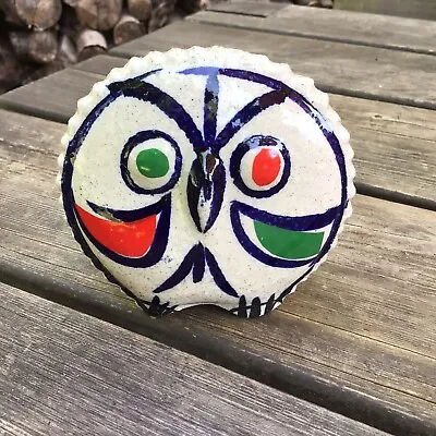 £25 • Buy Unusual Decorative Studio Pottery Owl Or Abstract Face Ornament Illegibly Signed