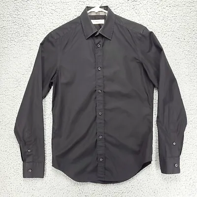 Burberry London Long Sleeve Button Up Shirt Mens Tailored 14.5-37 (M) Black • $33.25