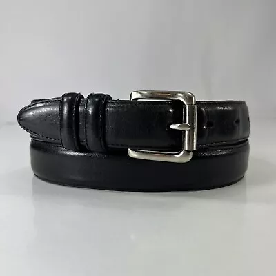 Black Genuine Leather Dress Belt - Men's Size 34 • $11.20