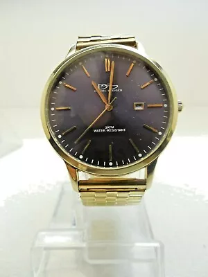 $25 • Buy Vintage.daniel Steiger Quartz Watch,gold Dial,# 9174b-m165,large Blue Dial