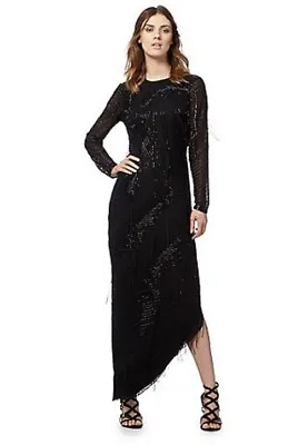 £49.95 • Buy Matthew Williamson Black ‘Greta’ Embellished Evening Dress - Size 10 - BNWT £220