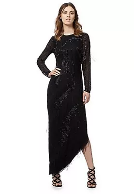 Matthew Williamson Black ‘Greta’ Embellished Evening Dress - Size 10 - BNWT £220 • £49.95